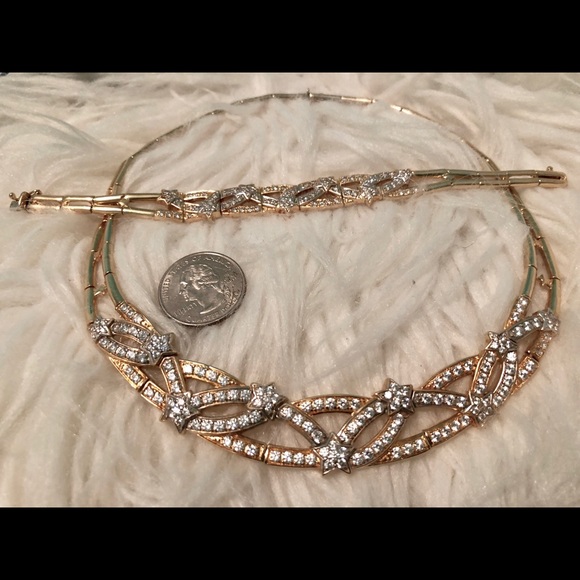 14k Italian gold necklace and bracelet set - Picture 7 of 8